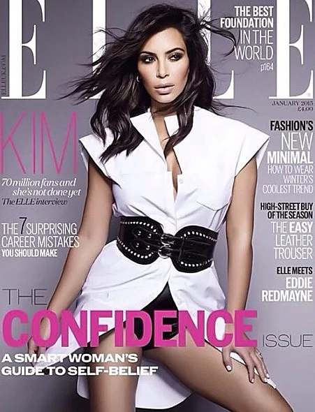 קים קרדשיאן על שער של ELLE