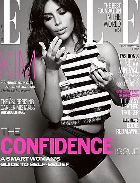 קים קרדשיאן על שער של ELLE