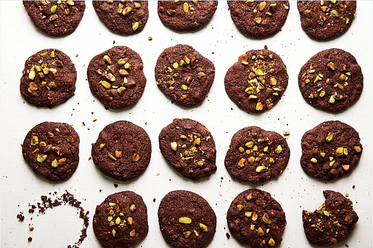 עוגיות דאבל שוקולד ופיסטוק