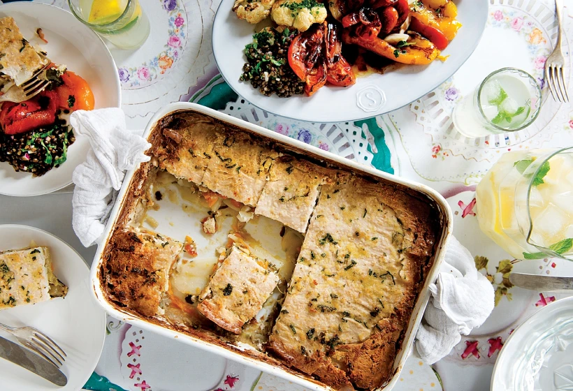 מתכון לגראטן ירקות וטופו