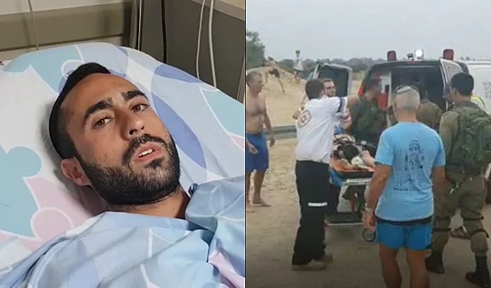 אלעזר חזות שנפצע מפגיעת ברק בחוף זיקים