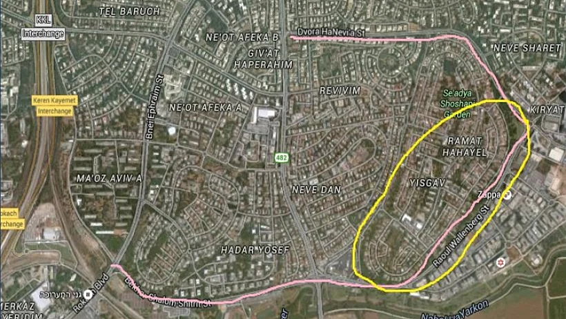 תכנית שבילי האופניים בתל אביב והסביבה