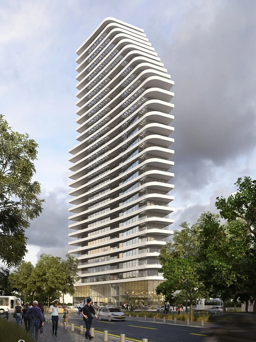 מגדל העצמאות בהשראת דגל מתנפנף, יזם אילן פיבקו