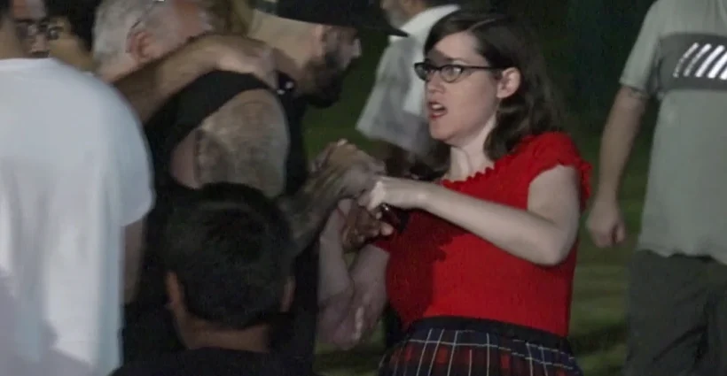 עימות בין אשת התקשורת רחלי רוטנר לפעיל הימין ''הצל''