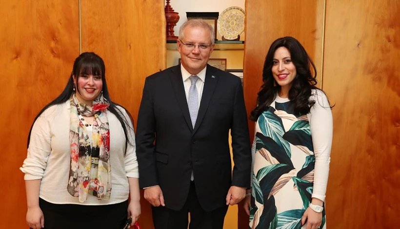 ראש ממשלת אוסטרליה, סקוט מוריסון, נפגש עם המתלוננות נגד מלכה לייפר