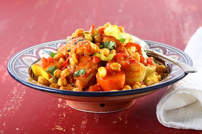 קוסקוס עם ירקות מבושלים