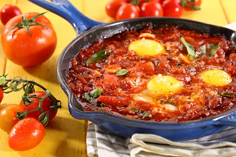 שקשוקה במחבת של מסעדת cafe cafe