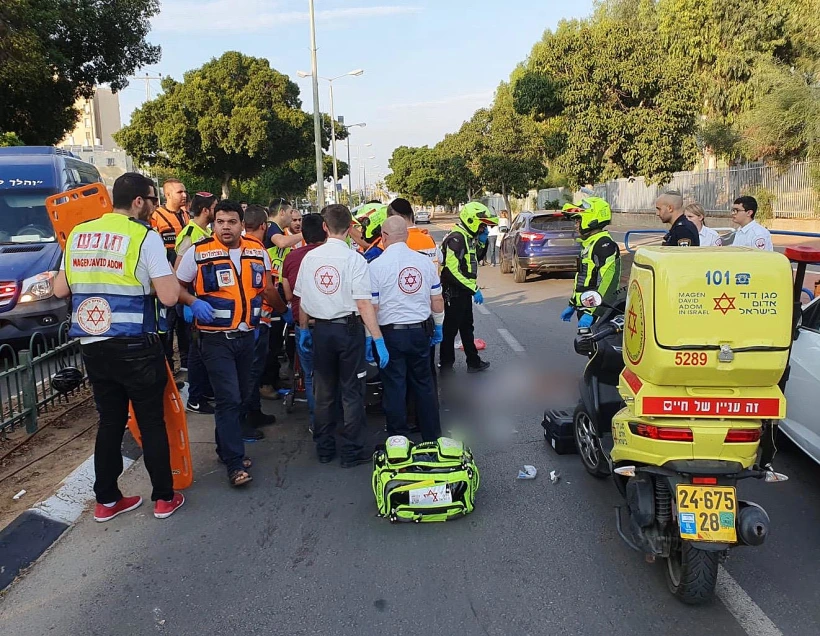 זירת התאונה באשדוד