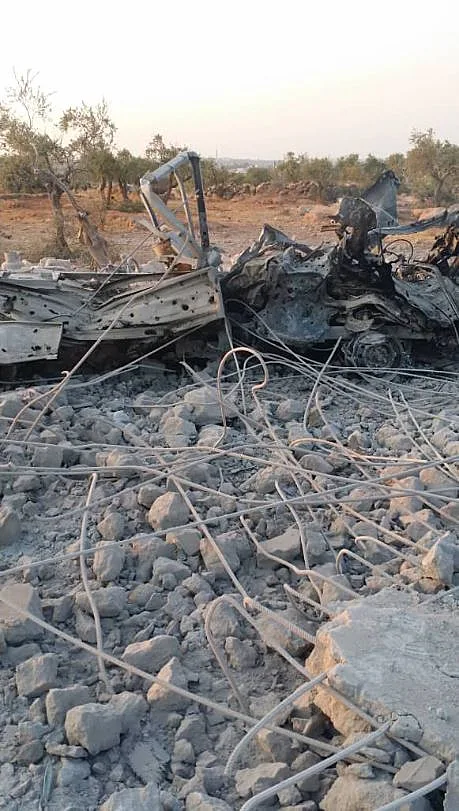 תיעוד מהמקום שבו נטען כי חוסל אבו בכר אל-בגדאדי