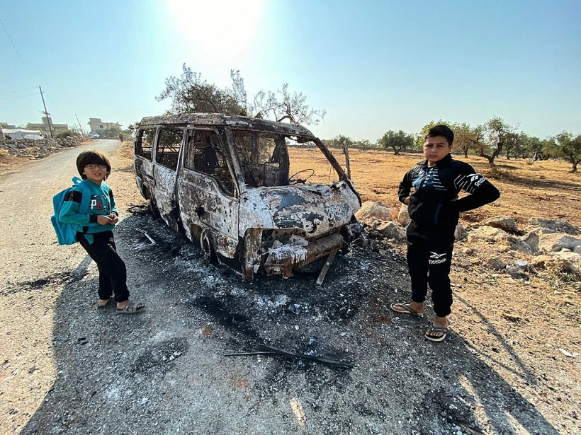 תיעוד מהמקום שבו נטען כי חוסל אבו בכר אל-בגדאדי