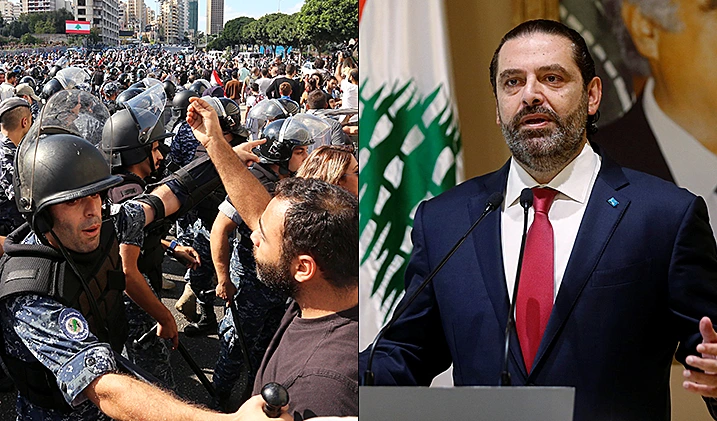 סעד אל-חרירי, ראש ממשלת לבנון, הפגנות בלבנון