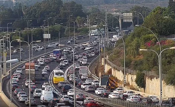 פקקי נתיב פלוס ממצלמות נתיבי ישראל