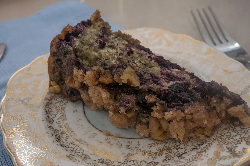 עוגת אוכמניות וקראמבל פריך