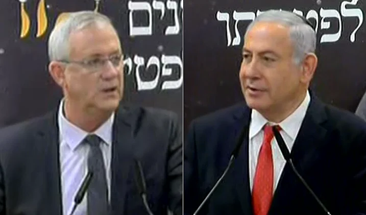 בני גנץ ובנימין נתניהו באזכרה לרב עובדיה יוסף בכנסת