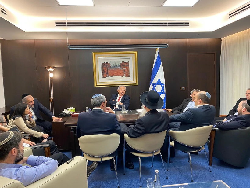 פגישת ראשי מפלגות הימין