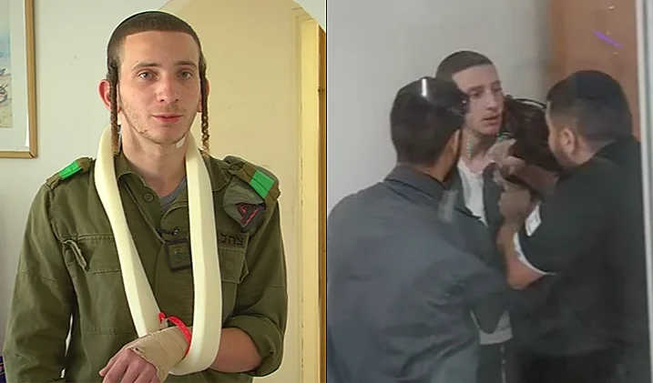 יוסף גבאי, חייל חרדי בודד, טוען כי הותקף על ידי מאבטחי רכבת ישראל