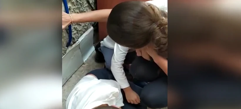 דקלה זרביב וילדיה בזמן אזעקה