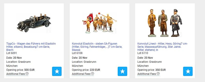 צעצועים בדמות היטלר ובכירים נאצים