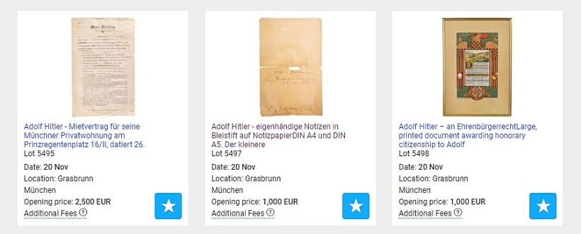 חוזה השכירות של היטלר ופתק בכתב ידו