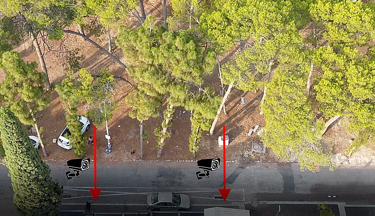 הדמיית זירת הירי והשתלשלות האירועים