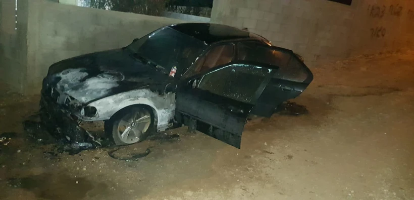 רכב שהוצת והושחת בכפר בית דג'ן