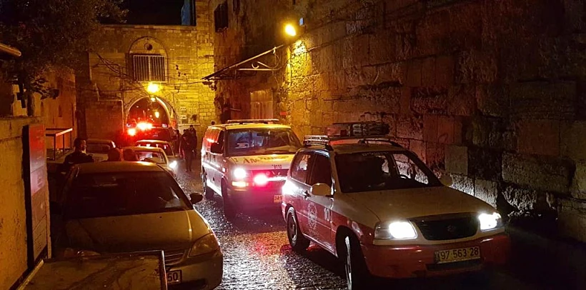 זירת תאונת המעלית, רחוב שער האריות, ירושלים