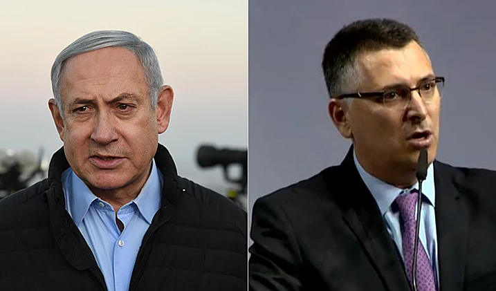 ח''כ גדעון סער ויו''ר הליכוד בנימין נתניה