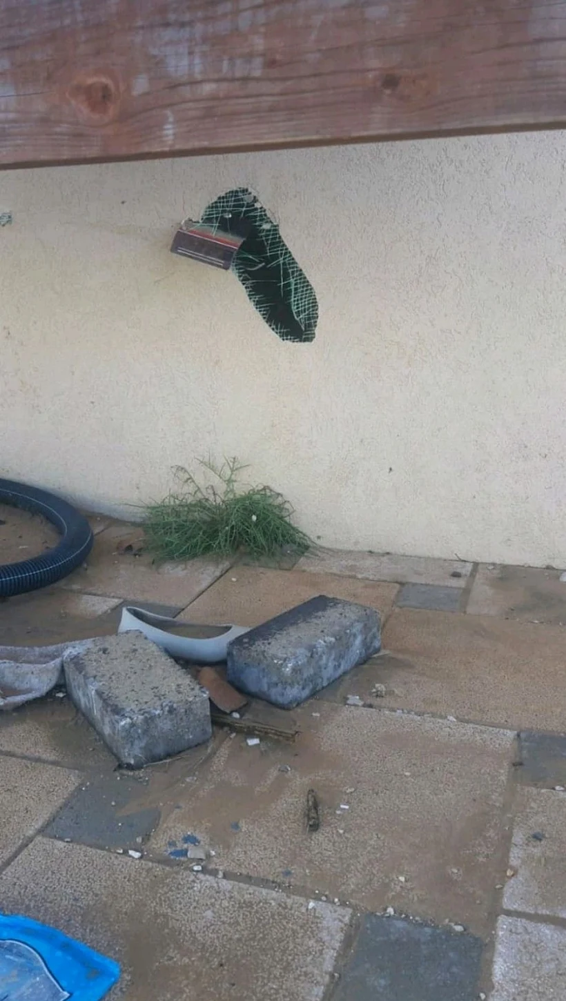 פגיעה במבנה ביישוב בדרום מועצת אשכול