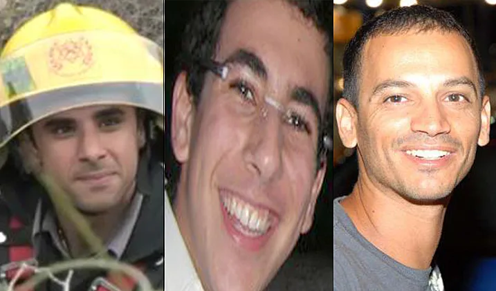 אורי סמנדייב, אלעד ריבן, דני חייט שנספו באסון הכרמל