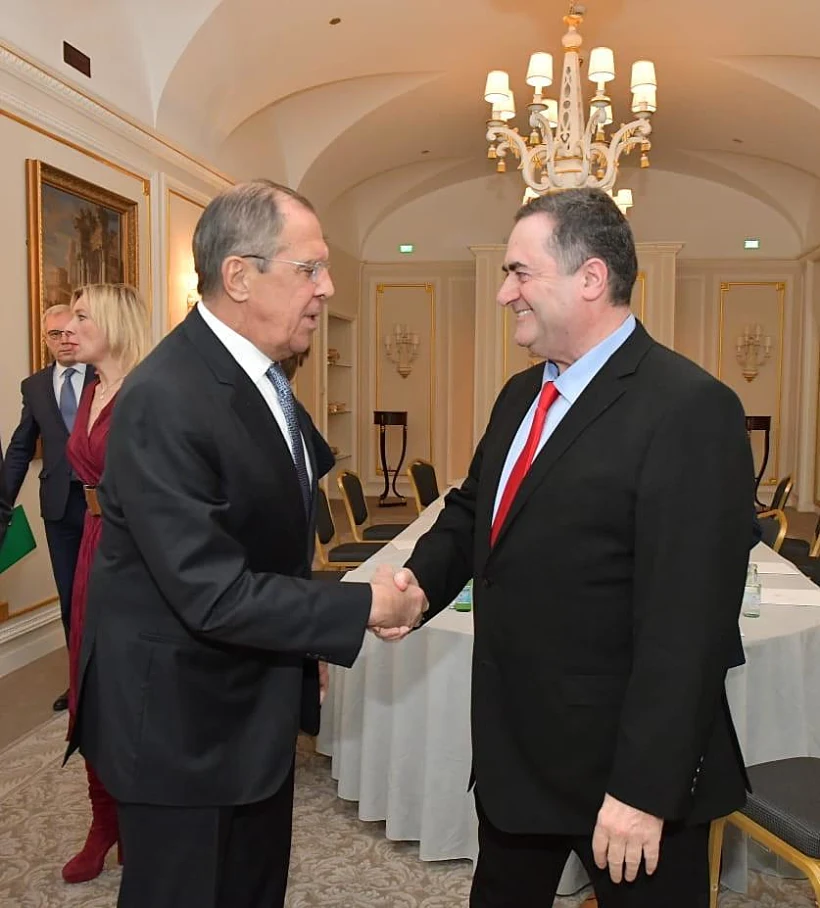 שר החוץ ישראל כץ, בפגישה עם מקבילו הרובי סרגיי לברוב בעיר רומא