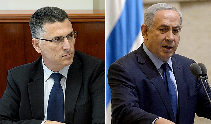 יו''ר הליכוד בנימין נתניהו וח''כ גדעון סער