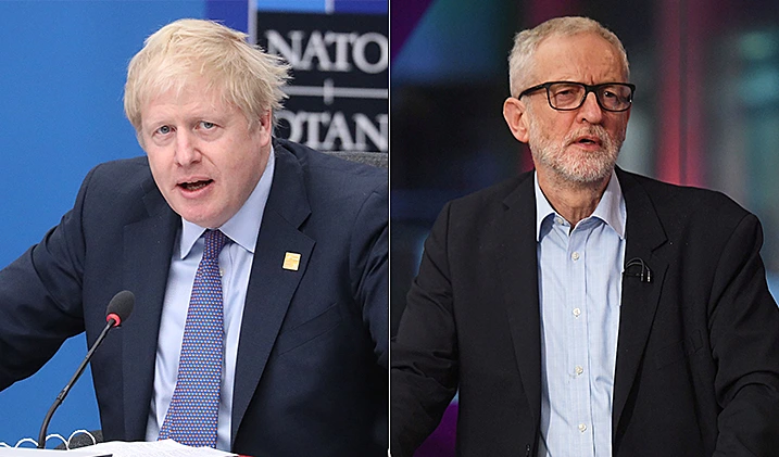 ג'רמי קורבין ובוריס ג'ונסון