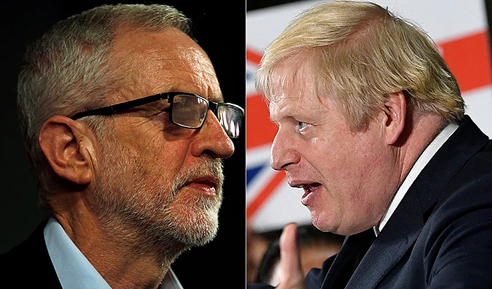 בוריס ג'ונסון וג'רמי קורבין