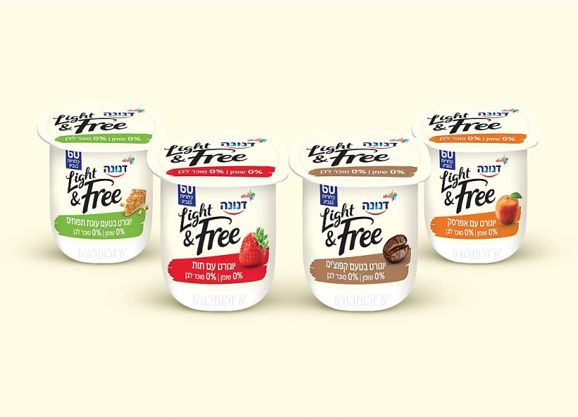0 אחוז שומן במבחר טעמים. דנונה של שטראוס