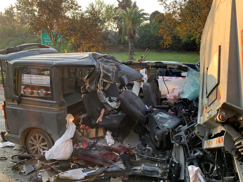 תאונת הדרכים בכביש 4, סמוך למחלף אלוף שדה ברמת גן