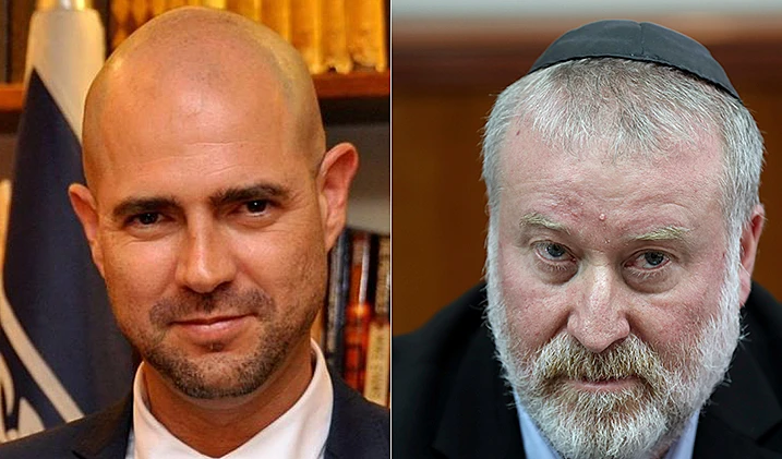 יועמ''ש אביחי מנדלביט ושר המשפטים אמיר אוחנה