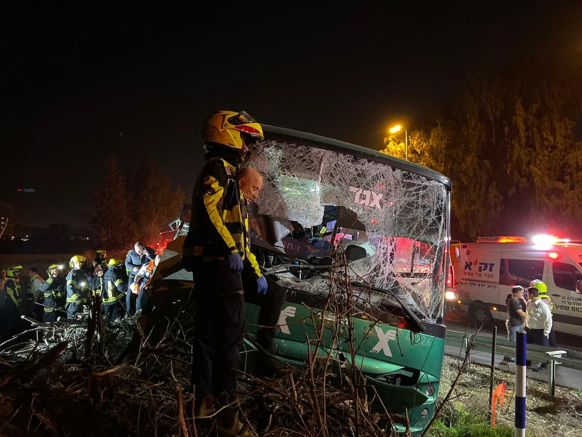 זירת התאונה הקטלנית בכביש 40