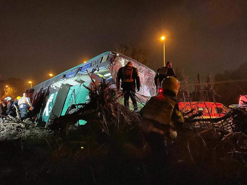 זירת התאונה הקטלנית בכביש 40