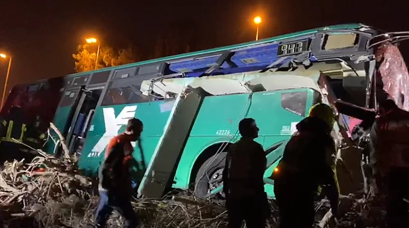 זירת התאונה הקטלנית בכביש 40