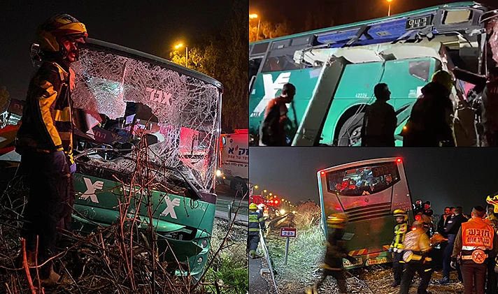 זירת התאונה הקטלנית בכביש 40