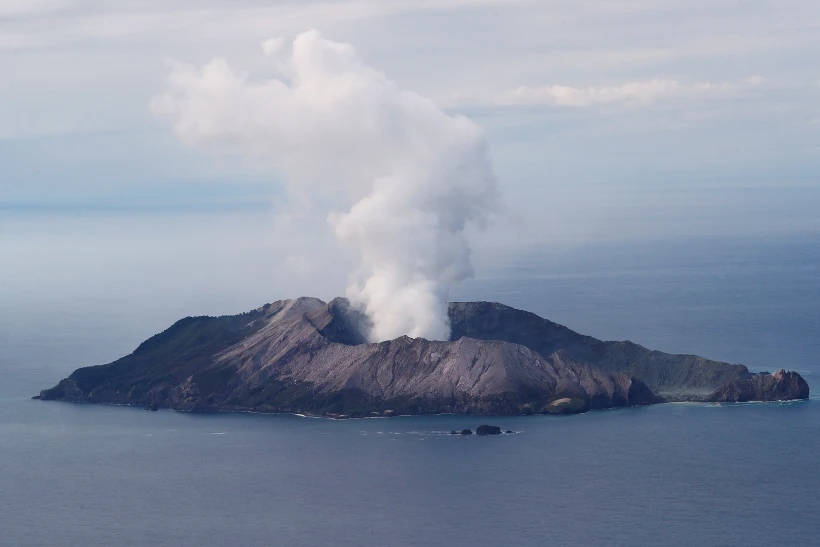 An Aerial View Of The Whakaari, Also Known As White Island Volcano, In New Zealand