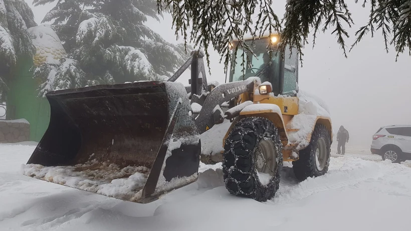 שלג נערם בחרמון
