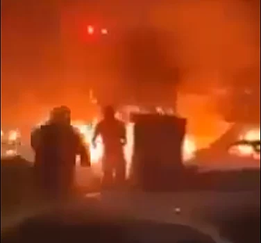 תיעוד השיירה שהופגזה בהתקפה שבה נהרג מפקד כוח קודס של משמרות המהפכה, קאסם סולימאני