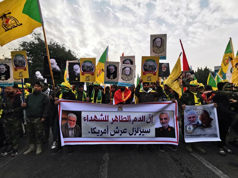 Iraq's Popular Mobilization Forces Hold A Funeral For Commanders Killed In U.s. Air Strike, In Baghdad