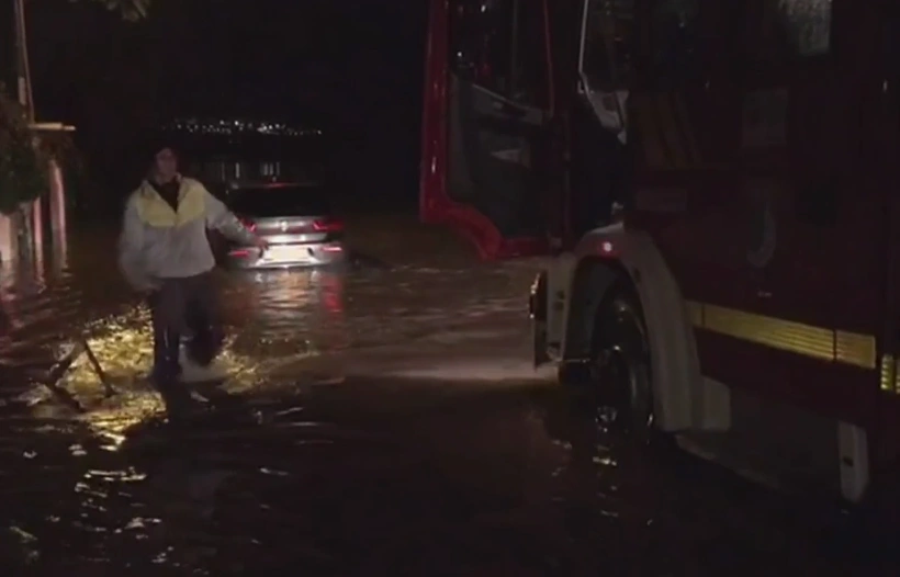 זירת האירוע שבו גבר נסחף ומת בבנימינה