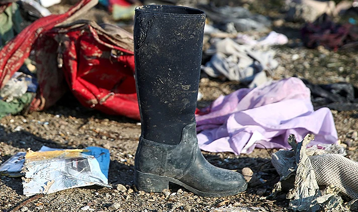 זירת התרסקות המטוס האוקראיני, בואינג 737, בטהרא