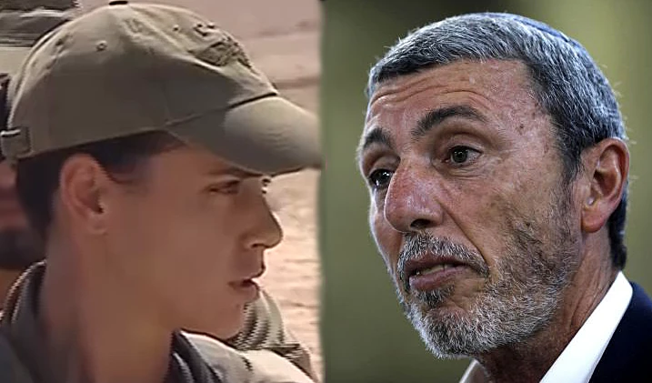 שר החינוך רפי פרץ וסגן אלוף דנה בן עזרה, מפקדת גדוד 869