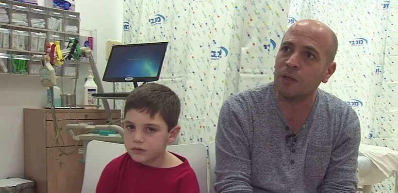 ערן קצב ובנו רואי, שהגיעו לרופא דרך השירות החדש