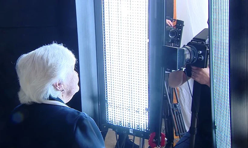 שרה לייכט, ניצולת אושוויץ ומשתתפת בפרויקט לציון 75 שנה לשחרור אושוויץ