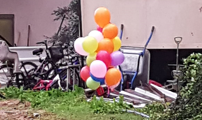 צרור בלוני הנפץ שאותר בחצר בית משפחה בשדות נגב